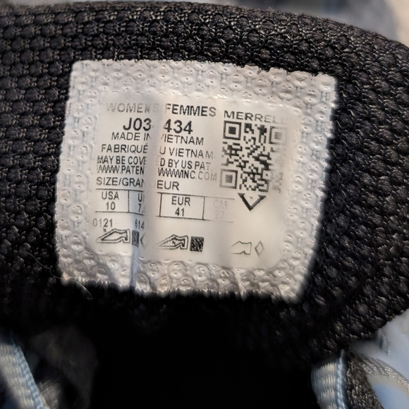 Merrell Womens Size 10 Siren Edge 3 Trail Hiking Shoes Sneakers Gray/Blue Vibram - Picture 11 of 14